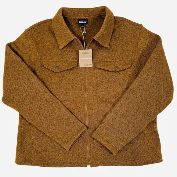 Patagonia Better Sweater Zippered Chore Jacket Womens XL Raptor Brown Fleece New - Picture 2 of 7